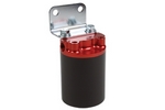 SS Series Billet Canister Style Fuel Filter anodized black and red 10 Micro